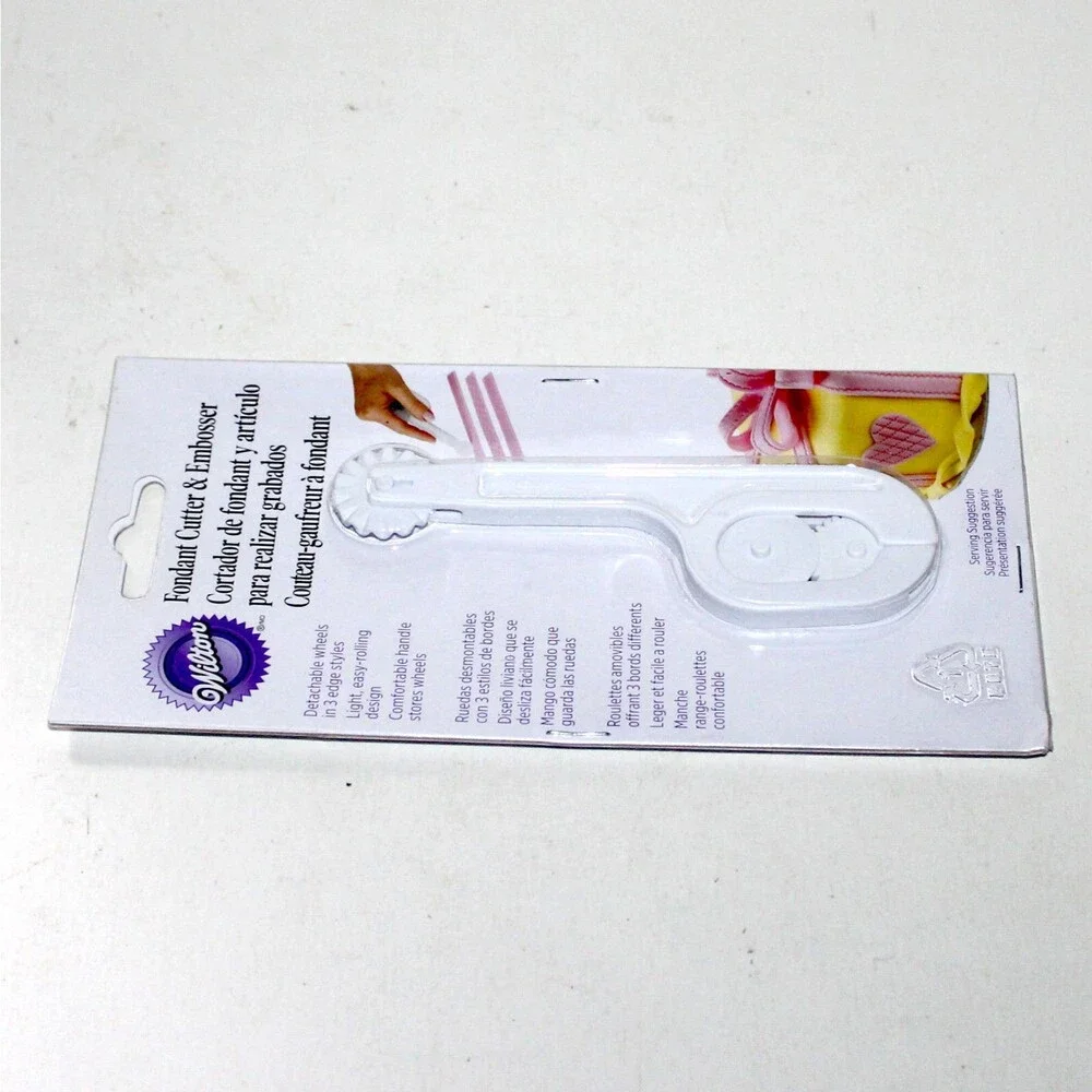 Wilton Fondant Cutter & Embosser cake tool 3 styles NEW cake decor plastic